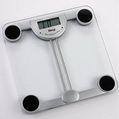 Calibria 150KG Large LCD Round Glass Electronic Scale 