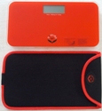 NEWLINE NY red orange mini travel bathroom scale with slip case