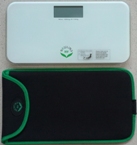 NEWLINE NY white mini travel bathroom scale with travel case